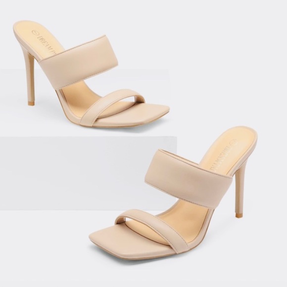 Shoes - Nude Cushioned strapped heels
